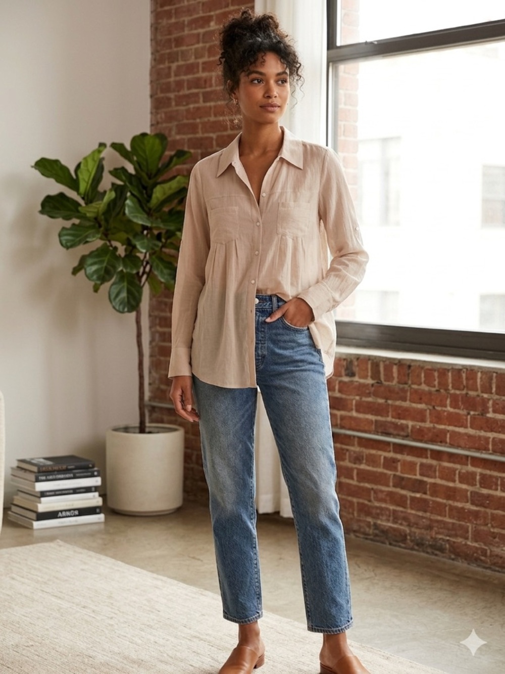 Joie Blush Button-Front Shirt